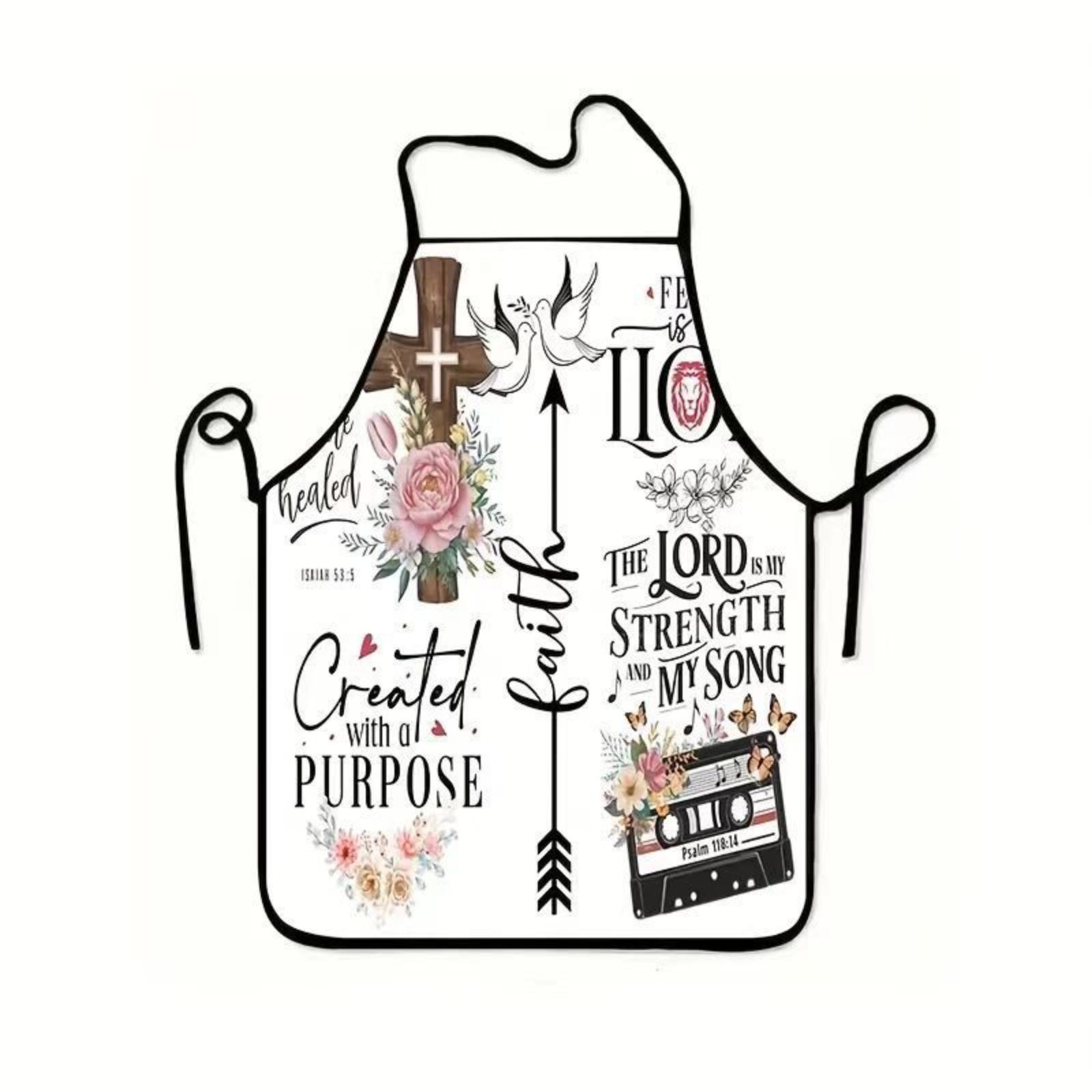 

Модный кухонный фартук и маслостойкий фартук с воротником One Size