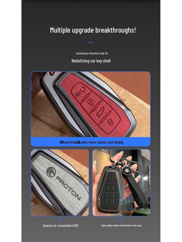 Proton Car Key Covers: Premium Zinc Alloy Case for X50 & X70, Men's & Women's Styles