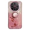 KADEM For vivo X100 5G Phone Case Ring Kickstand Glitter Powder TPU Phone Cover
