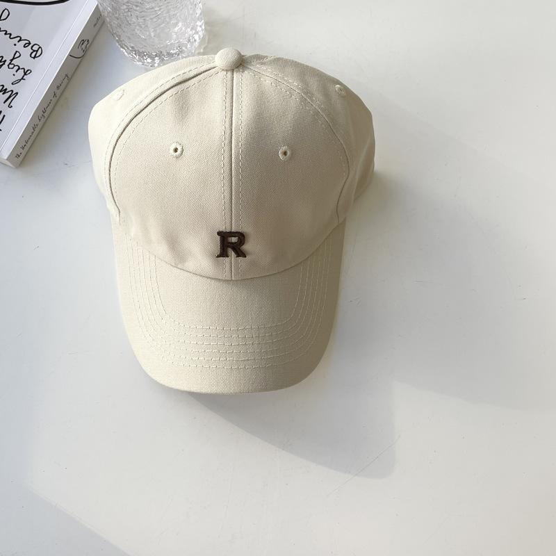 R Letter Baseball Cap Children Spring and Autumn Thin Niche Street Card Sunshade Sunscreen Couple Cap