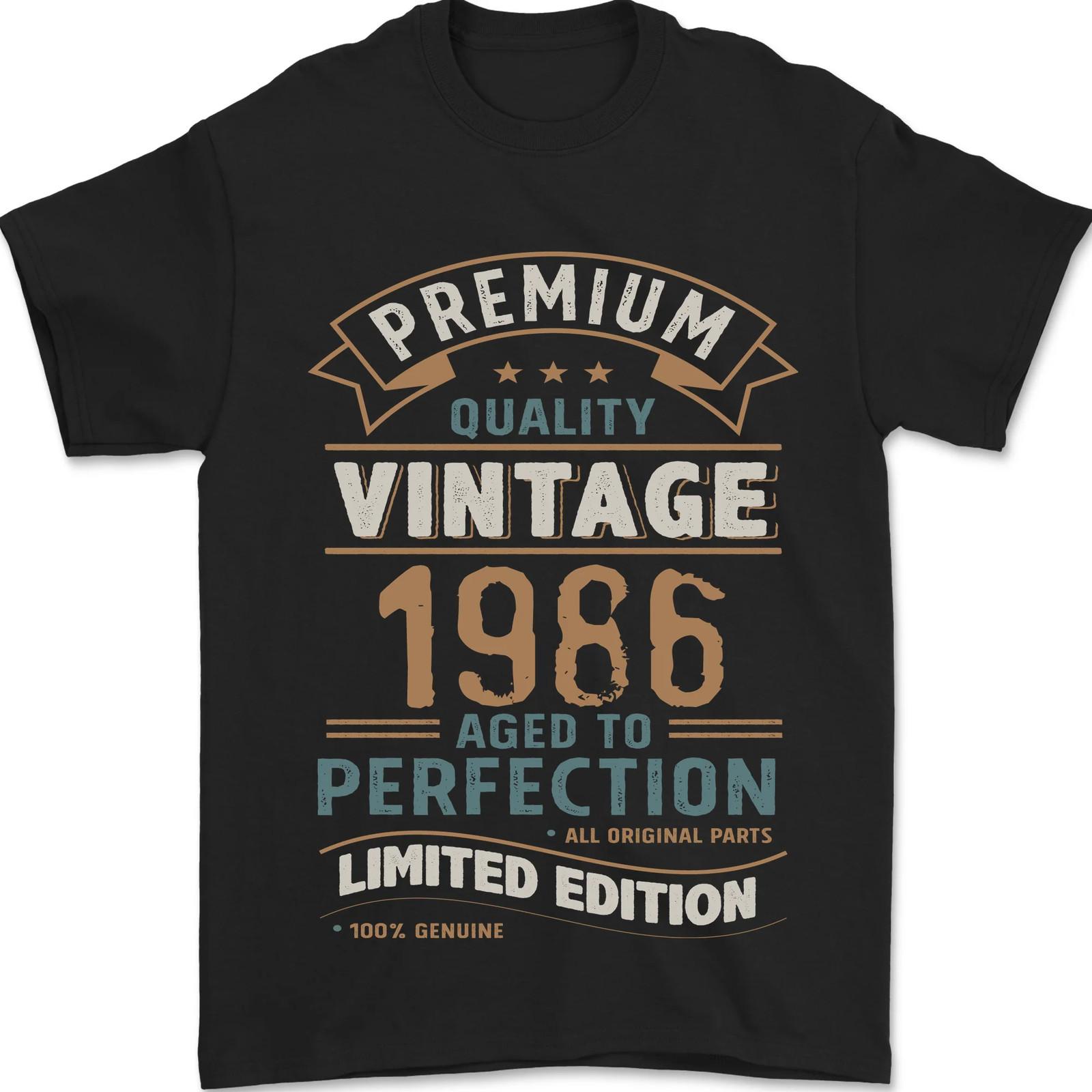 Premium Vintage 40th Birthday 1986 Mens T-Shirt 100% Cotton S