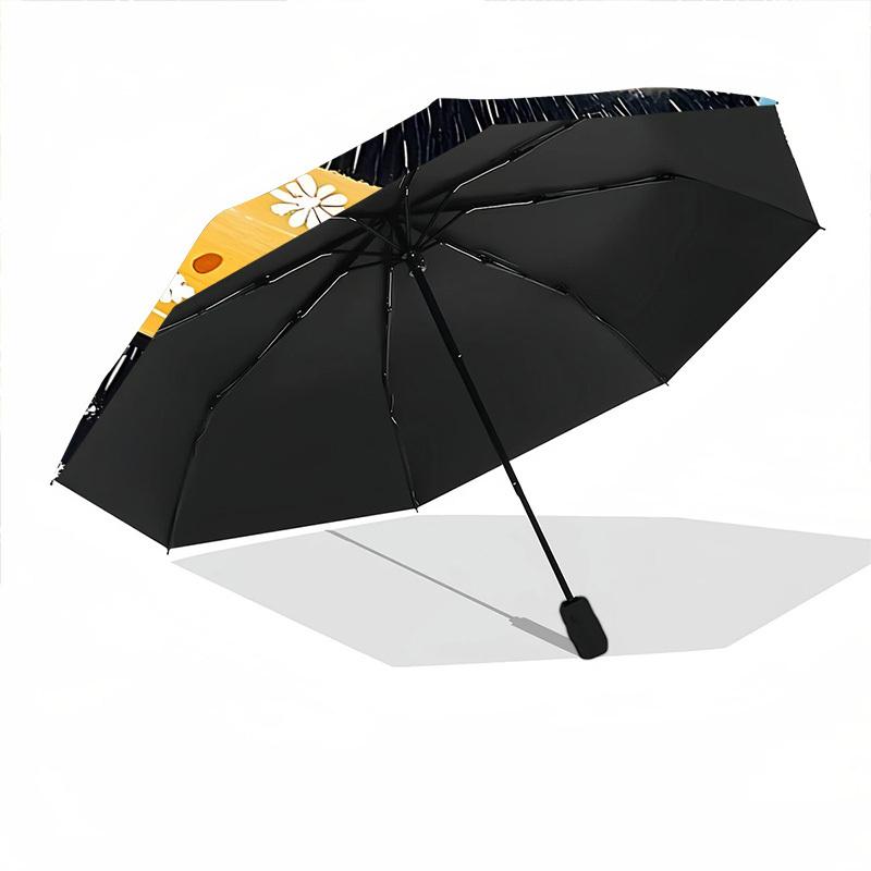1pc Winter Bear Fashionable Automatic Opening/Closing Folding Umbrella with 8 Bones, Windproof Portable, Daily Use083