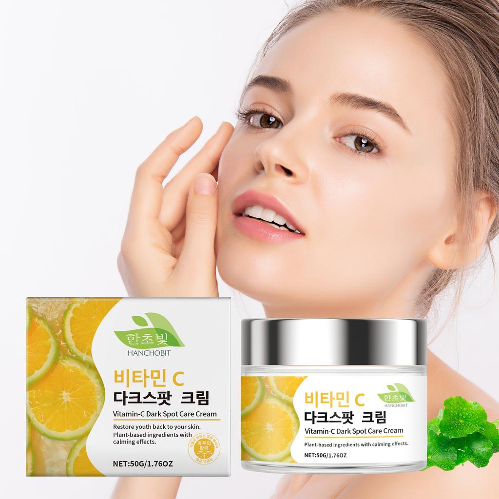 HANCHOBIT Vitamin C Care Cream - Brightening, Moisturizing, Gentle Care, Soothing Daily Facial Moisturizer