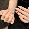 Yihe Watermelon Fairy Nude Blush Cat Eye Green Gradient Press-on Nails
