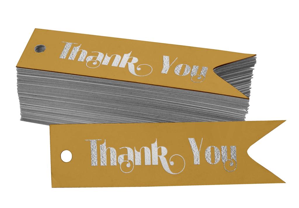 Inkdotpot Gold Foil Paper Hang Tags Thank You Bridal Shower Favor Tags 100