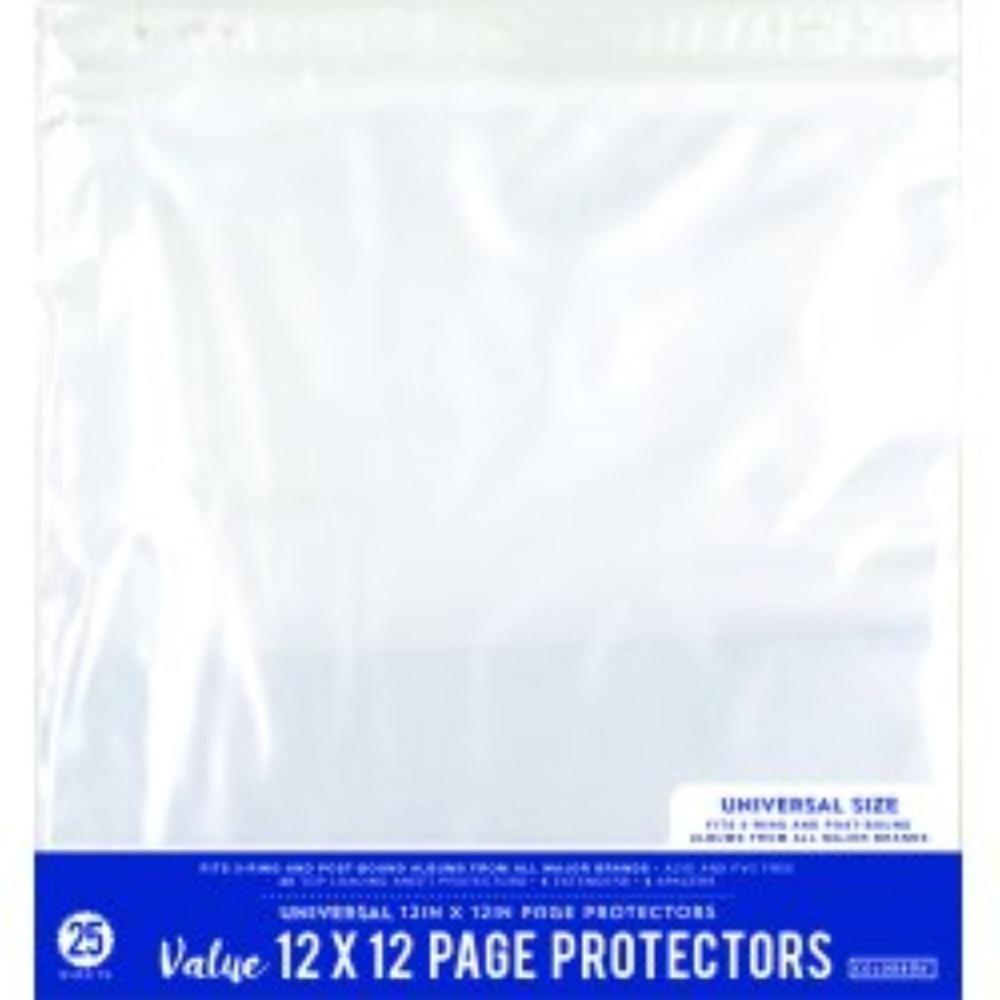 

Clear Plastic Page Protectors 12x12 Value Pack 25 Sheets Acid Free Scrapbook Album Extenders Spacers Arts and Crafts Supplies United States