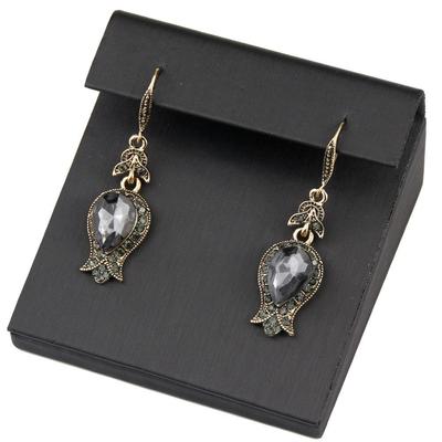Graue Kristall türkische Damen Ohrringe Vintage Hochzeit Schmuck Ohrringe Geschenk