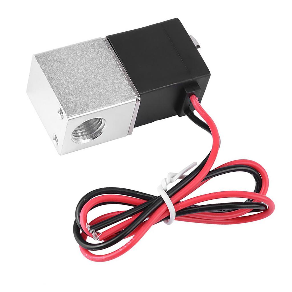 2 Way Normally Closed Pneumatic Electric Solenoid Valve for Water Gas Liquid, 12V 1/4"