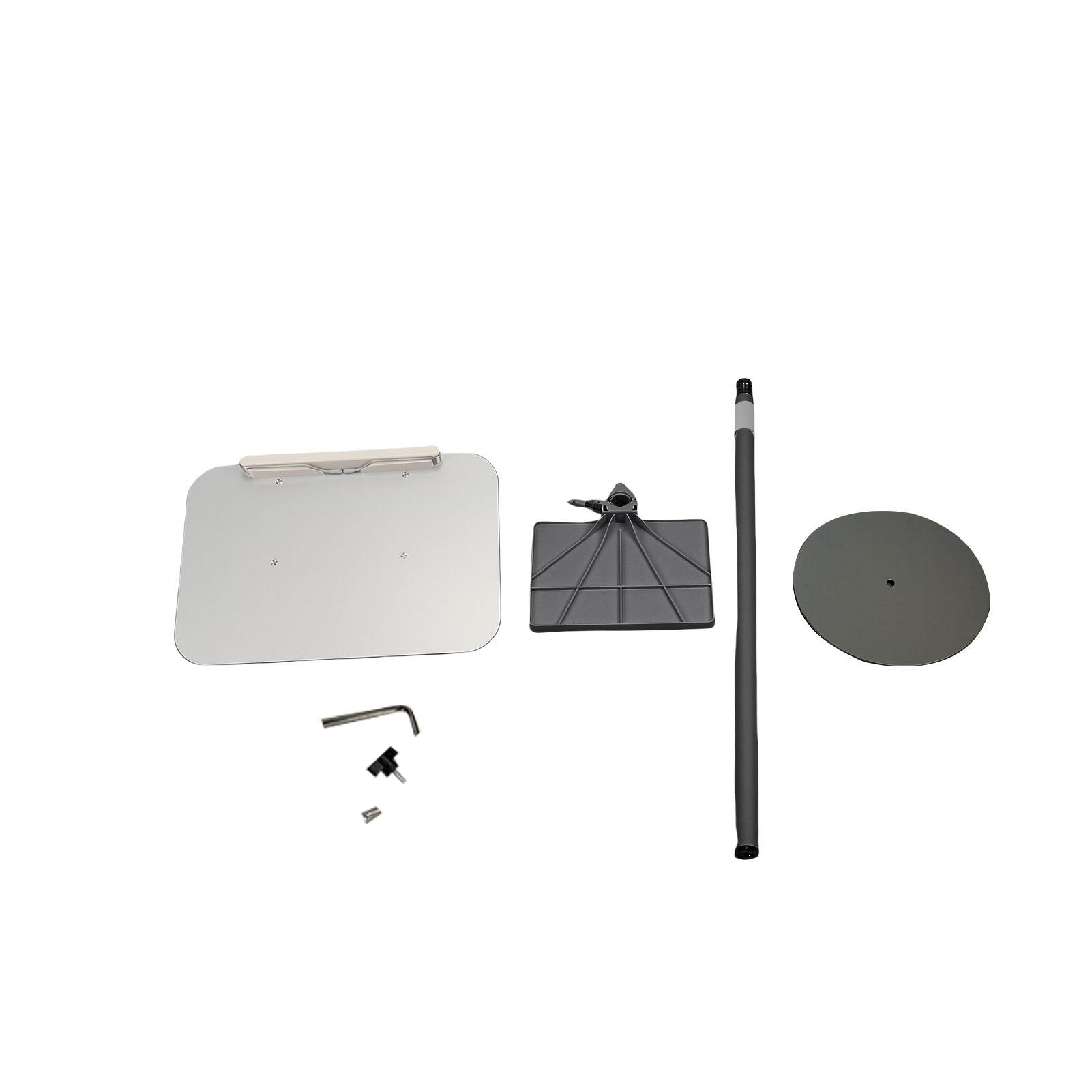 Floor Standing Book Stand Carbon Steel ABS Height Retractable Floor Rding Stand with Storage Tray for Music Sheet Recipe Tablet Laptop