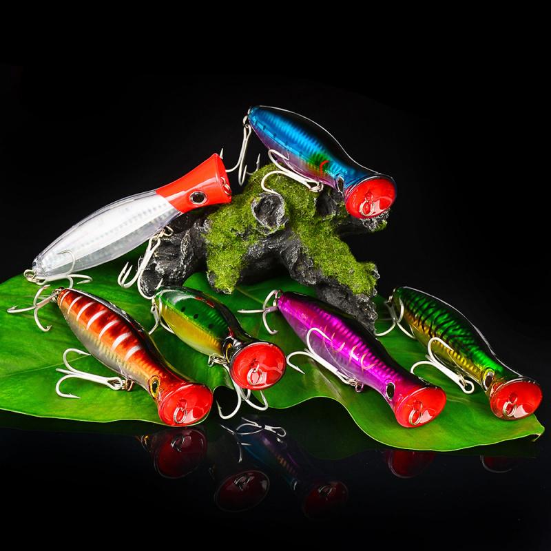 13CM/43G Plastic Hard Bait Fake Fish Bait Popa Lua Big Mouth Wave Crawling Bionic Lure for Fishing