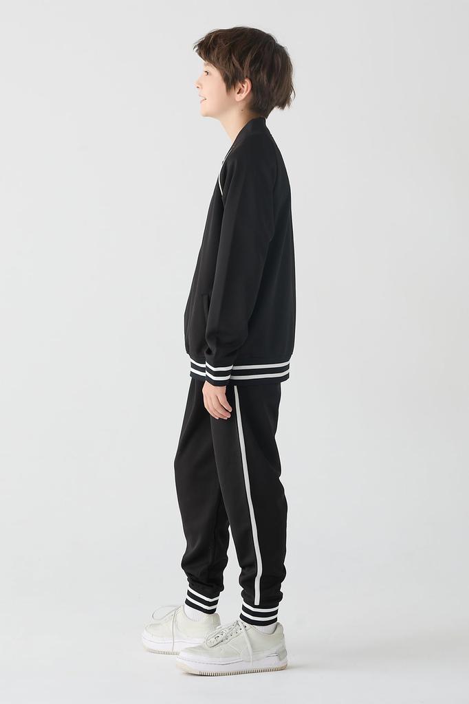 Beams School Jersey Set and Size 150 Water-Repellent (Top Bottoms), 143201, Kids, Black,