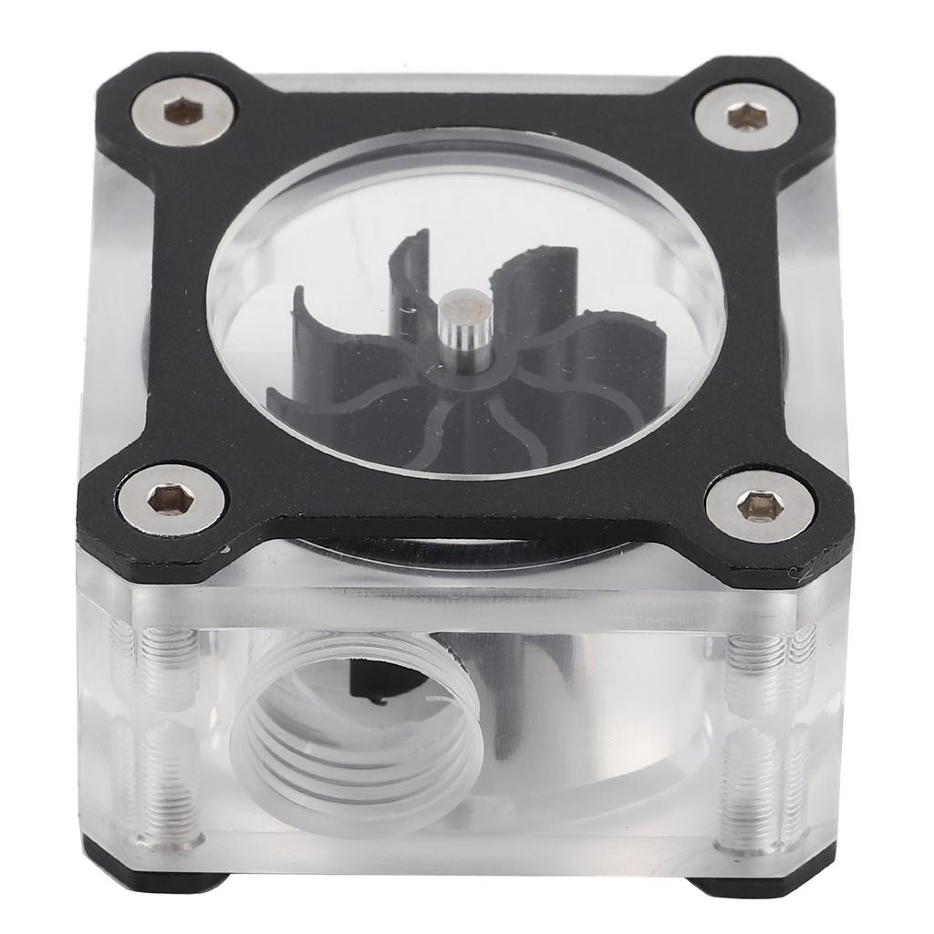 Water Cooling Flow Meter Transparent PMMA Computer Accessories G1 4 Thread(Noir )