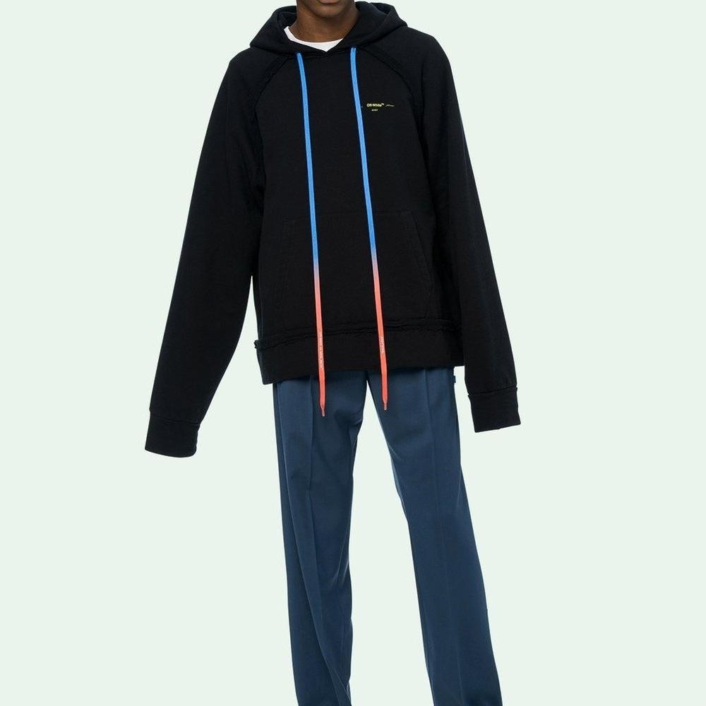 Off-White Arrow Gradient Drawstring Loose Fit Black Men's OMBB057F19E300101060