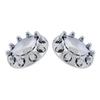 Pair of Chrome Front Axle Cover Set Glossy Wheel Hub Caps with 33mm Lug Nut Covers for Trucks Trailers Vehicles