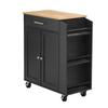 VEVOR Carrello Isola Cucina con Contenitore, Largo 795 mm Isola Mobile con Ruote Girevoli, con Cassetto, Armadietto, Porta Spezie/Porta Asciugamani