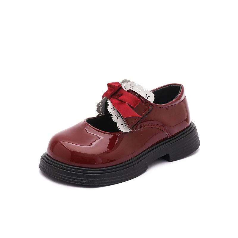 Spring and Autumn New Fashion British Style Girls Soft Sole Comfortable Leather Shoes
