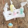 Multi Holes Cream Bag Storage Rack Stainless Steel Feet Decorating Tip Bags Shelf  Pastry