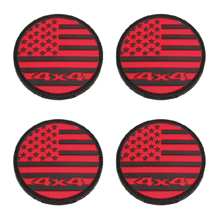 

4pcs Rear Trunk Emblem Decal Decoration Sticker Metal Badge Car Decorative Accessories 4X4 Flag Emblem Badge Sticker