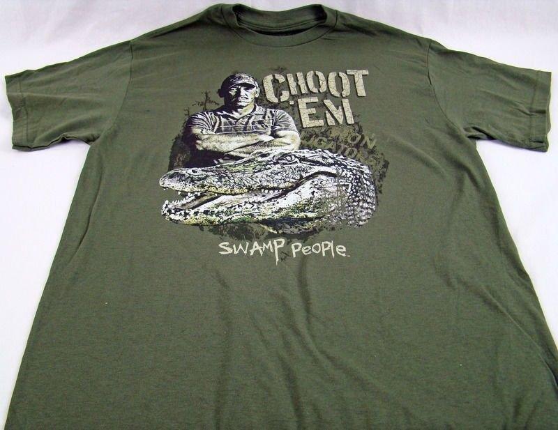 Mens NEW Swamp People Choot Em Troy Landry Logo Graphic T-Shirt Size M L Unisex T-Shirt XXL