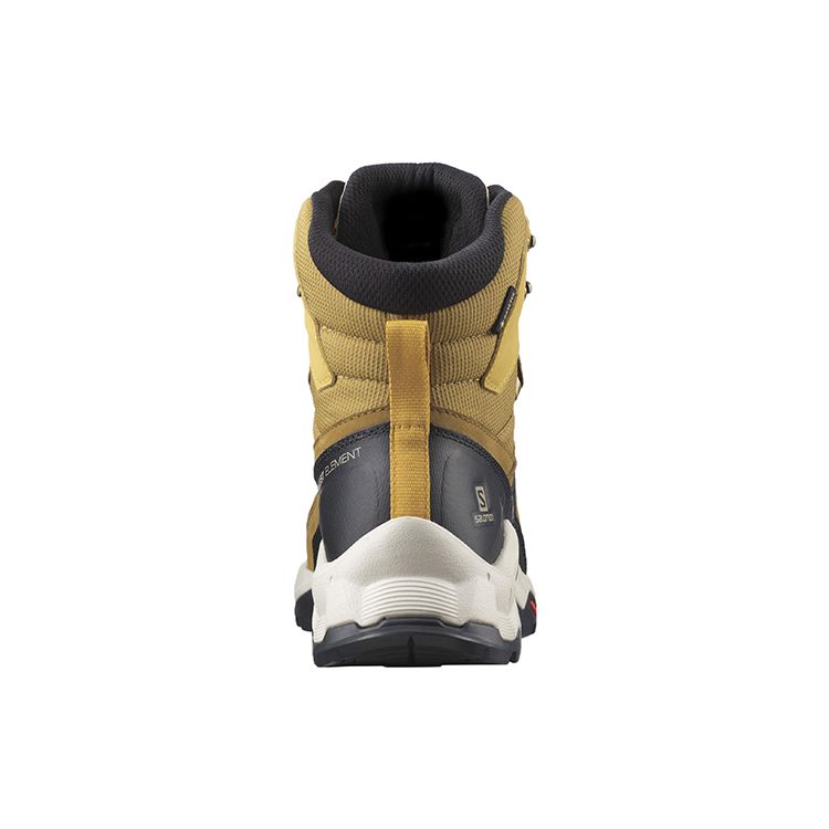 Salomon X Ultra 4 Quest Element Gore-Tex Comfortable Durable High-Top Outdoor Functional Shoes Men Shoes Black Yellow 414573