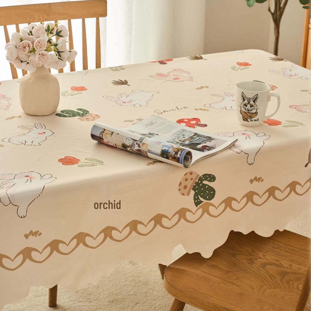 Waterproof & Oilproof Irregular Lace Tablecloth: Dustproof, Stain-Resistant Coffee Table Cover