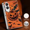 Pumpkin Lantern Ghost Halloween Case For Samsung Galaxy Z Fold 8 Ultra 7 6 5 4 Z Fold8 Fold7 Fold6 Fold5 Luxury Plating Leather Skin Phone Cover