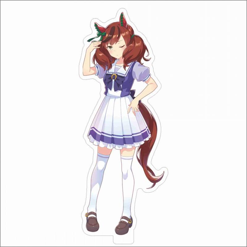 Japan Beautiful Derbil 15 Cm Cartoon Characters Acrylic Double-sided Stand Model Kawaii Cute Office Decoration Panel Permanent Recording Fans