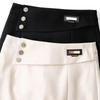 Women's Spring and Summer Solid Color High-waisted Split Half-body Skirt Ladies Commuter Elegant Package Hip A-line Skirt