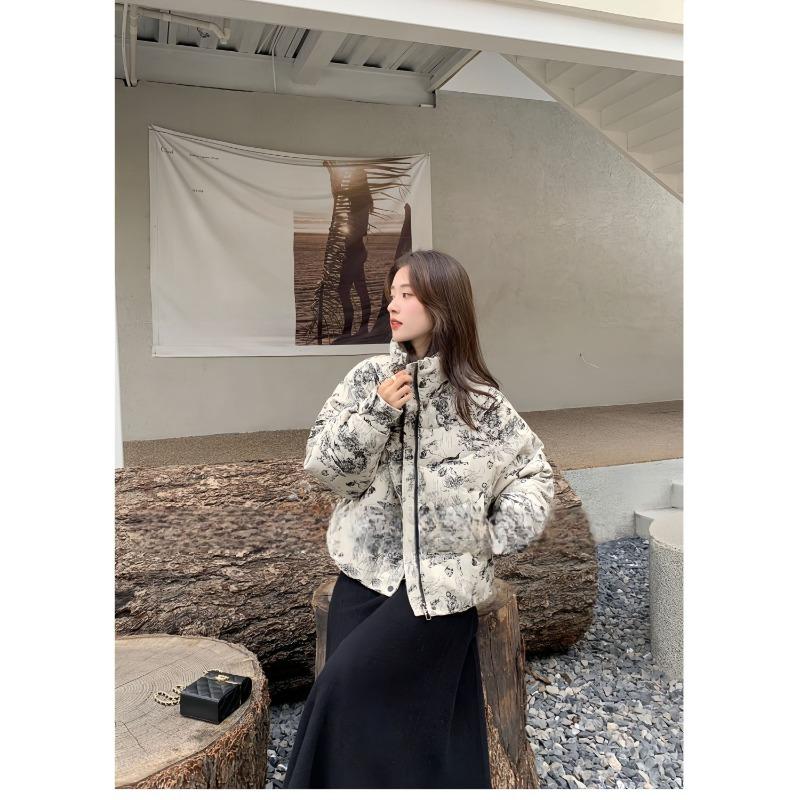 Winter Warm Fashionable Short Down Cotton Coat Women Loose Thickened Korean Style Versatile Outerwear