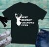 Best Buckin Grandpa Ever Tshirt Deer Hunting Buck Parody Grandpa Hunter Tee Top