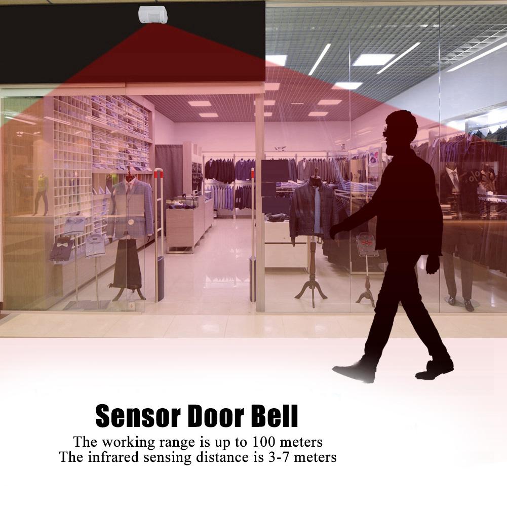 Welcome Doorbell Alarm IR Infrared Sensor Detector Door Bell Entry Security