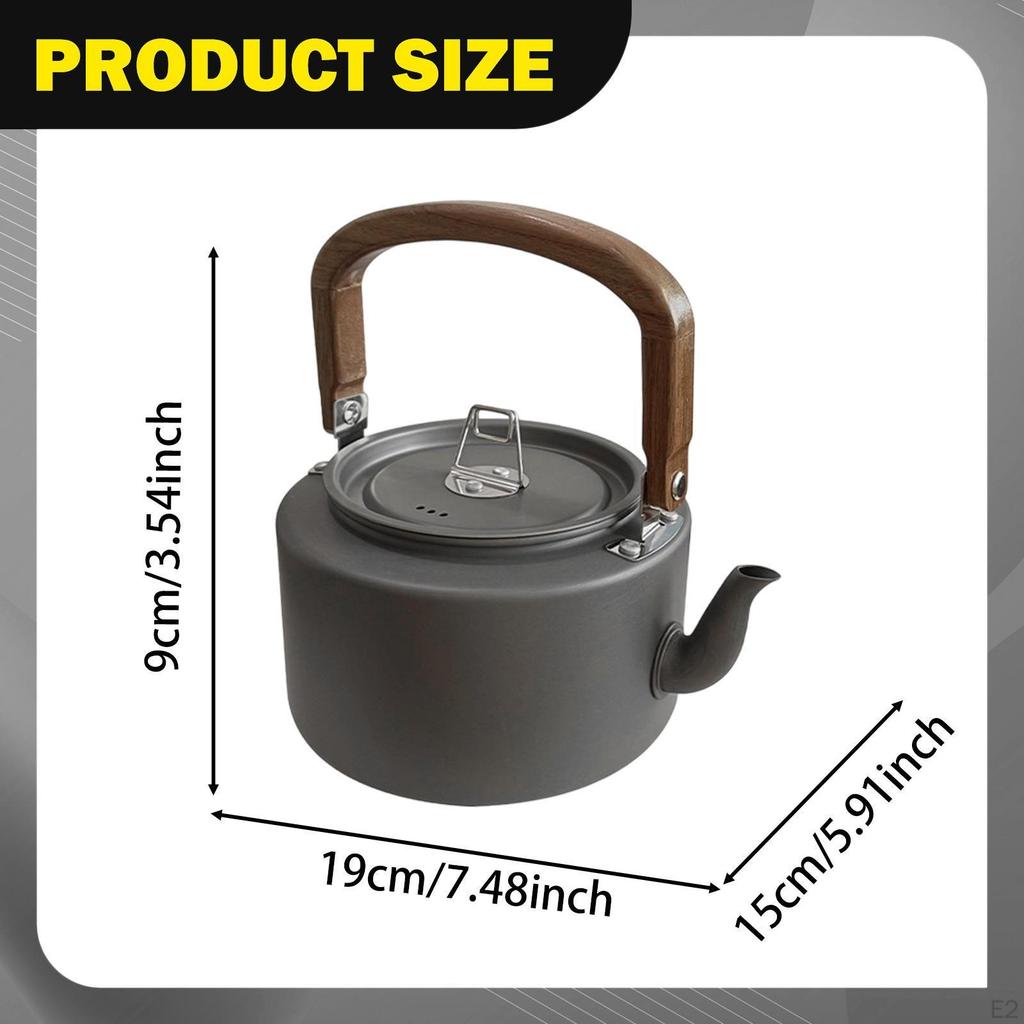 Camping Kettle Tea Coffee Pot Aluminum Alloy Fast Heating Water Boiler with Handle for Picnics