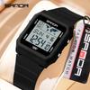 SANDA Fashion Sports Men Electronic Watches Multifunction Alarm Clock Countdown Luminous Waterproof Casual Student Wristwatc