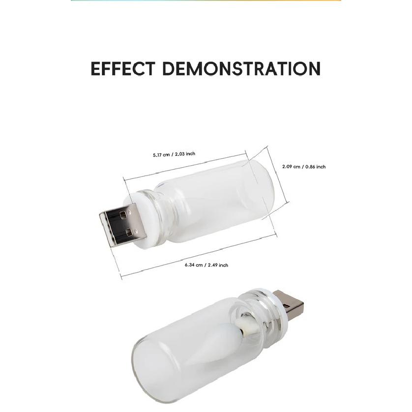 Car USB LED Rainbow Color Atmosphere Light LED Filament Lamp Portable Lighting Plug and Play Decorative Atmosphere Light
