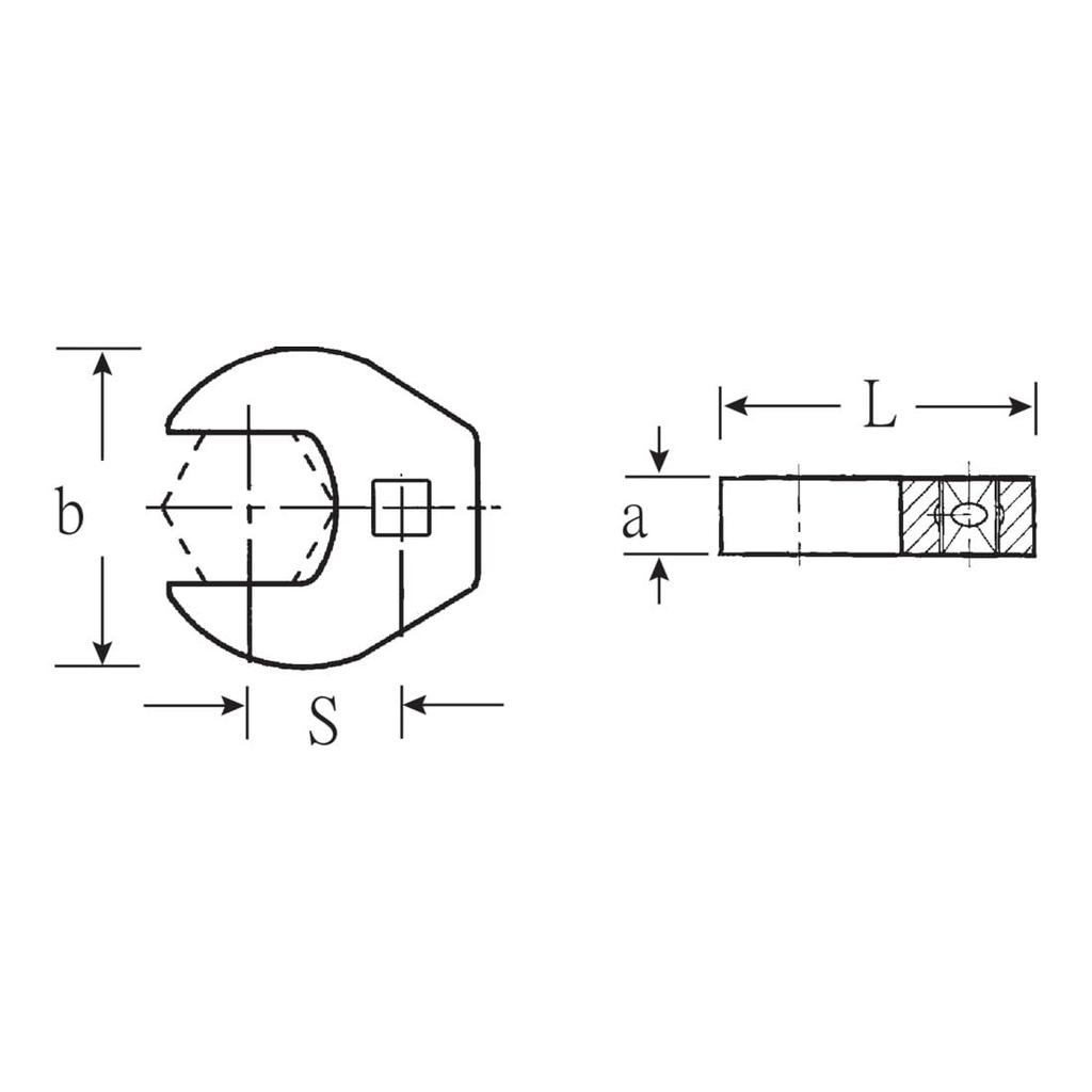 Stahlwille Clawfoot Wrench (1/2SQ) 540AHD-2.1/8