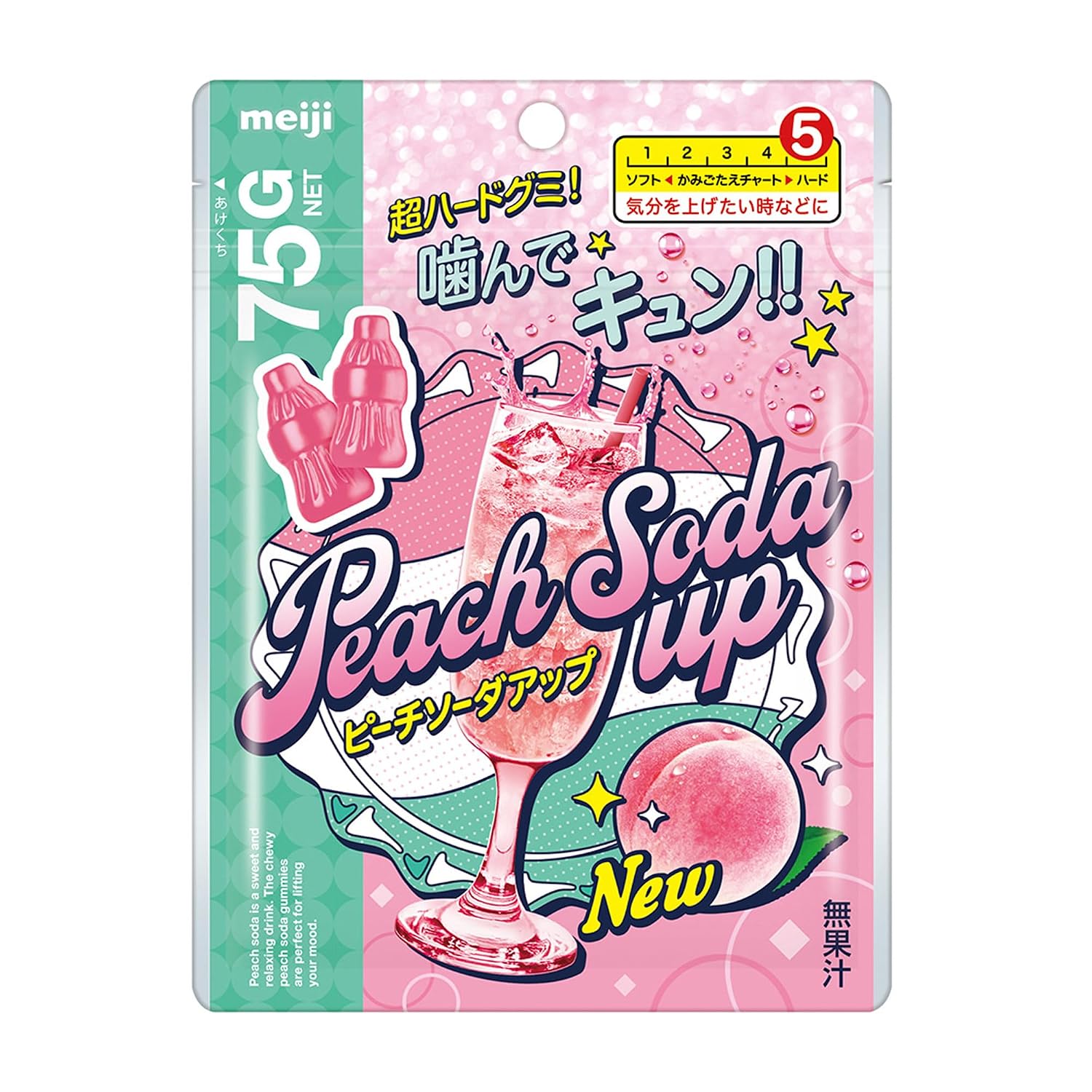 Meiji Peach Soda Up 75g7 pieces