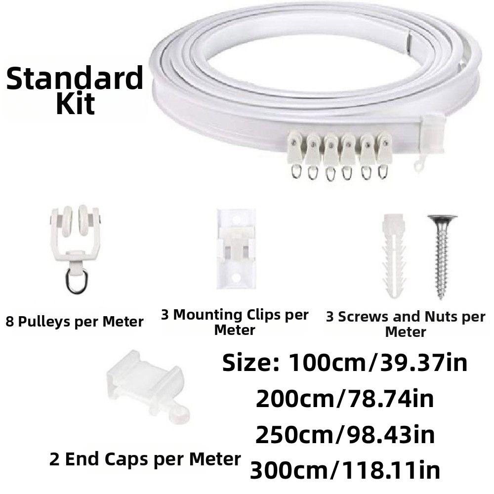 Bendable Design Flexible Curtain Track Silent Track Ceiling Curtain Track Room Divider