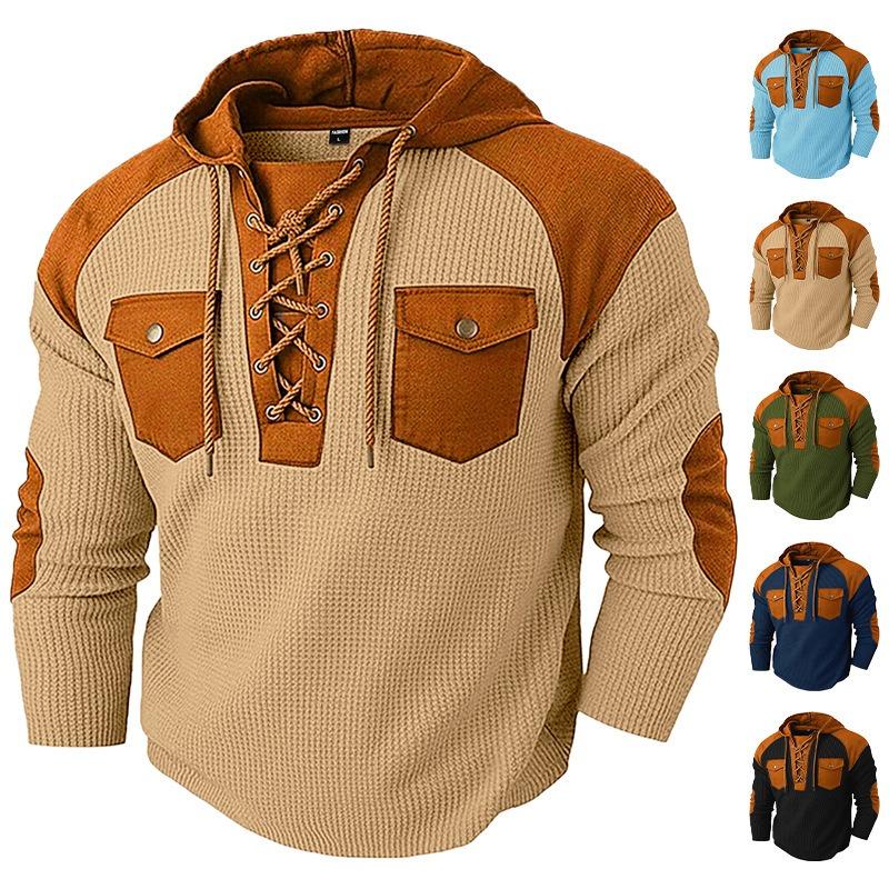 Men S Casual Hooded Pullover Long Sleeve Sweatshirt Autumn Winter