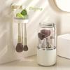 3 In 1 Rotating Makeup Brushes Storage Box Dustproof  Cosmetic Brush Cleaner and Organizer Washable Drying Makeup Tools Bucket