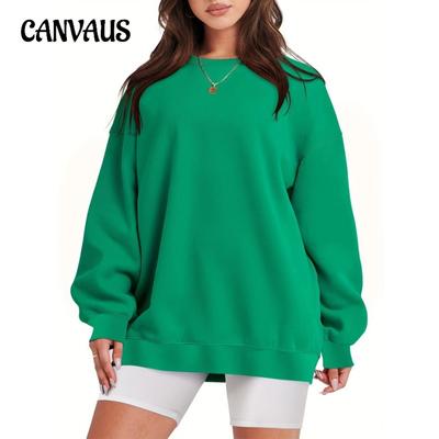 Women's Plus Size Loose Sweatshirt Long Sleeve Round Neck Pullover Top