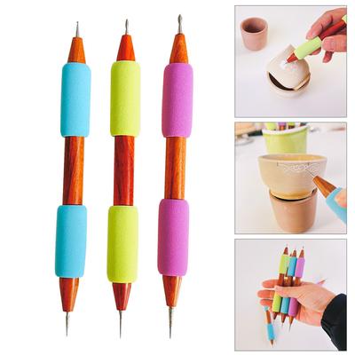 Pottery Texture Carving Tool Double-Ended Carving Needle Engraving Needle Ceramics Decorative Shape Tool for Art Craft
