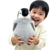 FLUFFYFUN 25cm Lifelike Penguin Plush Toy with Flapping Wings, Interactive Toy (Squeeze Belly to Move), Perfect Birthday Gift for Kids