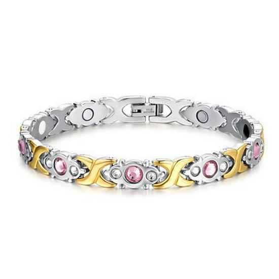 European & American Style Detachable Rhinestone Magnet Bracelet for Men & Women