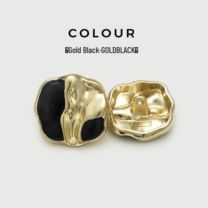 Stylish Irregular Colorblock Enamel Metal Buttons for Coats, Trench Coats, Sweaters, and Suits