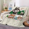 1Pc Cute Labubu Blanket Soft Comfortable Polyester Blanket Allseason Bedroom Office Outdoor Use Christmas Gift Choice Print Home Blanket Soft And Comf