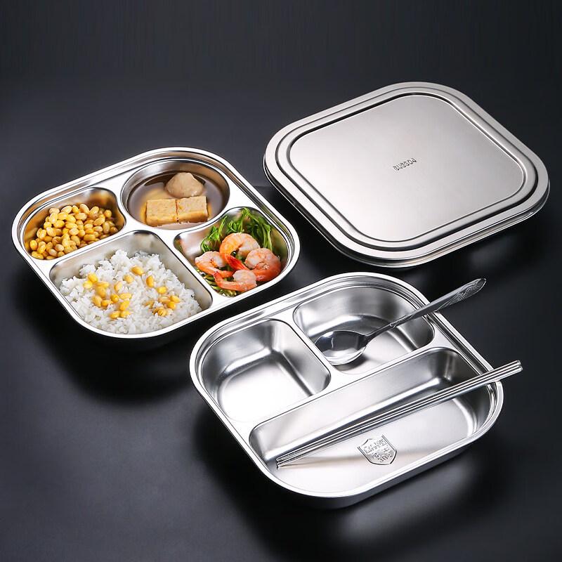 DM 304 Stainless Steel 4-Compartment Lunch Box