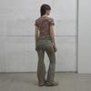 LCDC™ Cut-Out Waist Washed Denim (Sand Gray)