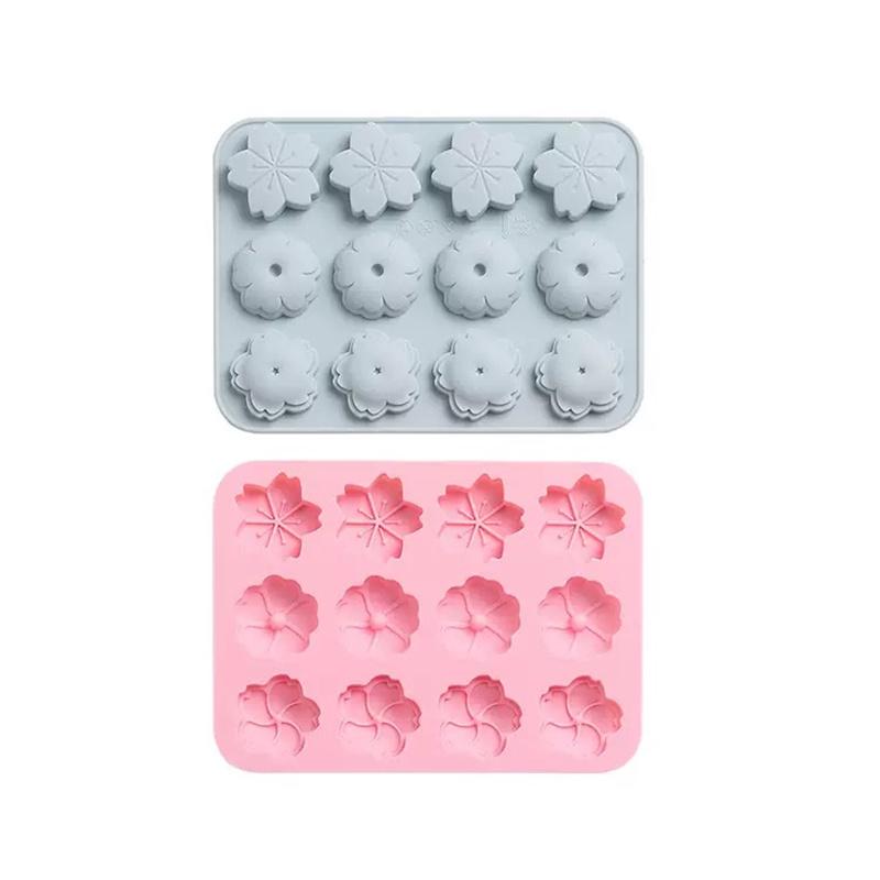 New Arrival 1pc Silicone Cherry Blossom Cake Mold Ice Cube Tray Jelly Chocolate Molds Candy Cake Mould