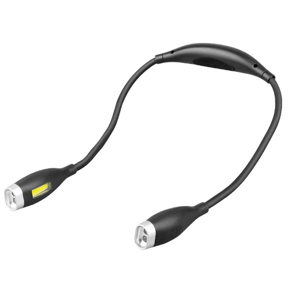 

Светодиодный на шейный светильник для чтения, USB-зарядка, лампа для книги, гибкий гнущийся кронштейн, свет для чтения книги, на шейный светильник для чтения, ночник для учебы и чтения чёрный