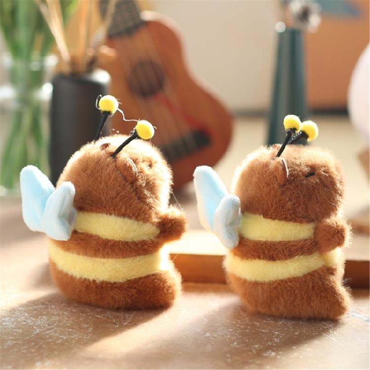 Lovely Capybara Cartoon Plush Toy for Kids Keychain Funny Capybara Cartoon Flapping Wing Soft Charm Stuffed Capybara Toy